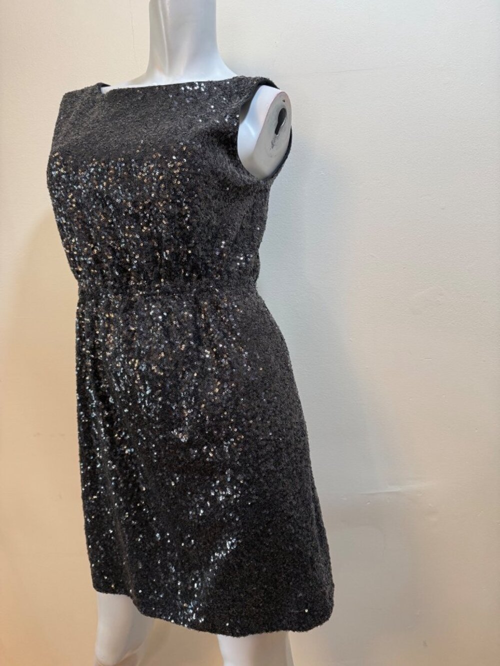 Broadway & Broome Lightbox Sparkle Black Sequin Embellished Party Mini Dress Siz - Picture 7 of 9